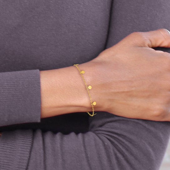 14K_Plate_Bracelet on Wrist