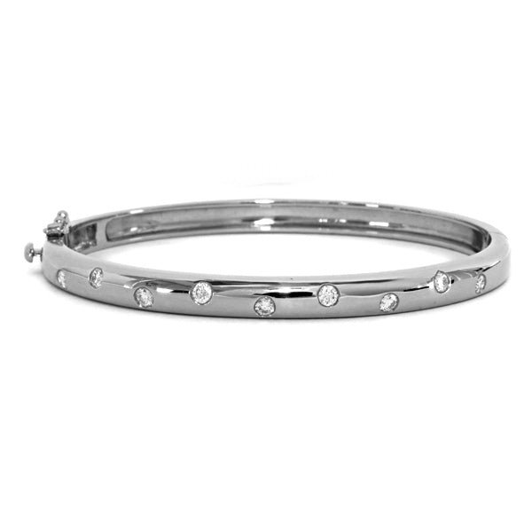 14 Karat Diamond Bangle Bracelet - Mrs. Jones & Company