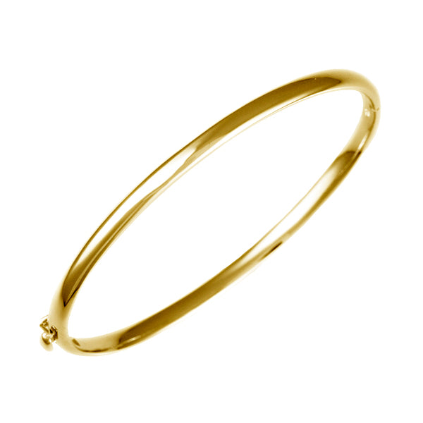 14KW Solid 4mm Bangle Bracelet