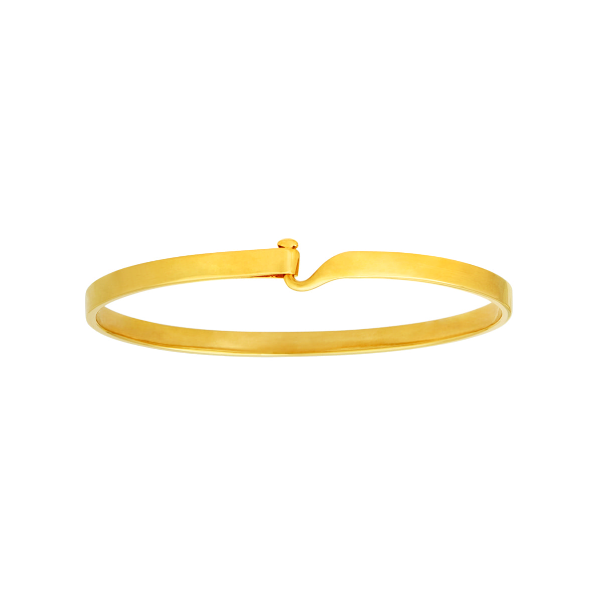 14K Hook and Eye Bangle Bracelet