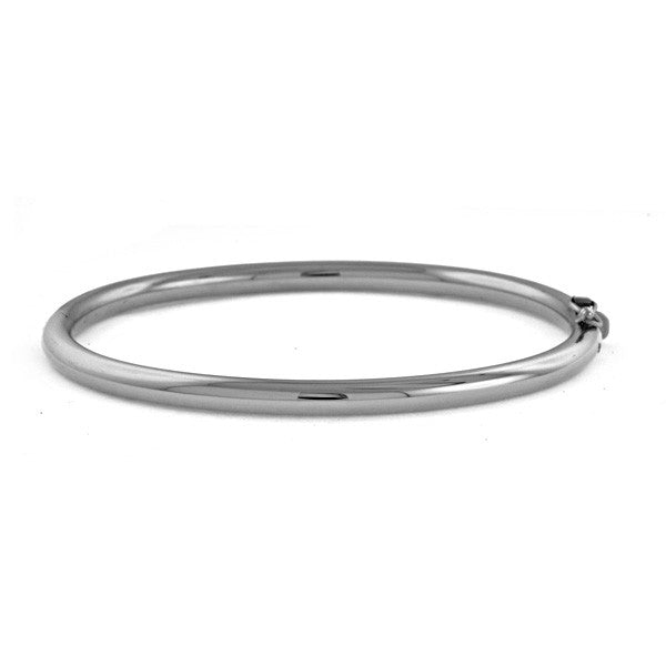 14 Karat Yellow Gold 4mm Round Tube Bangle